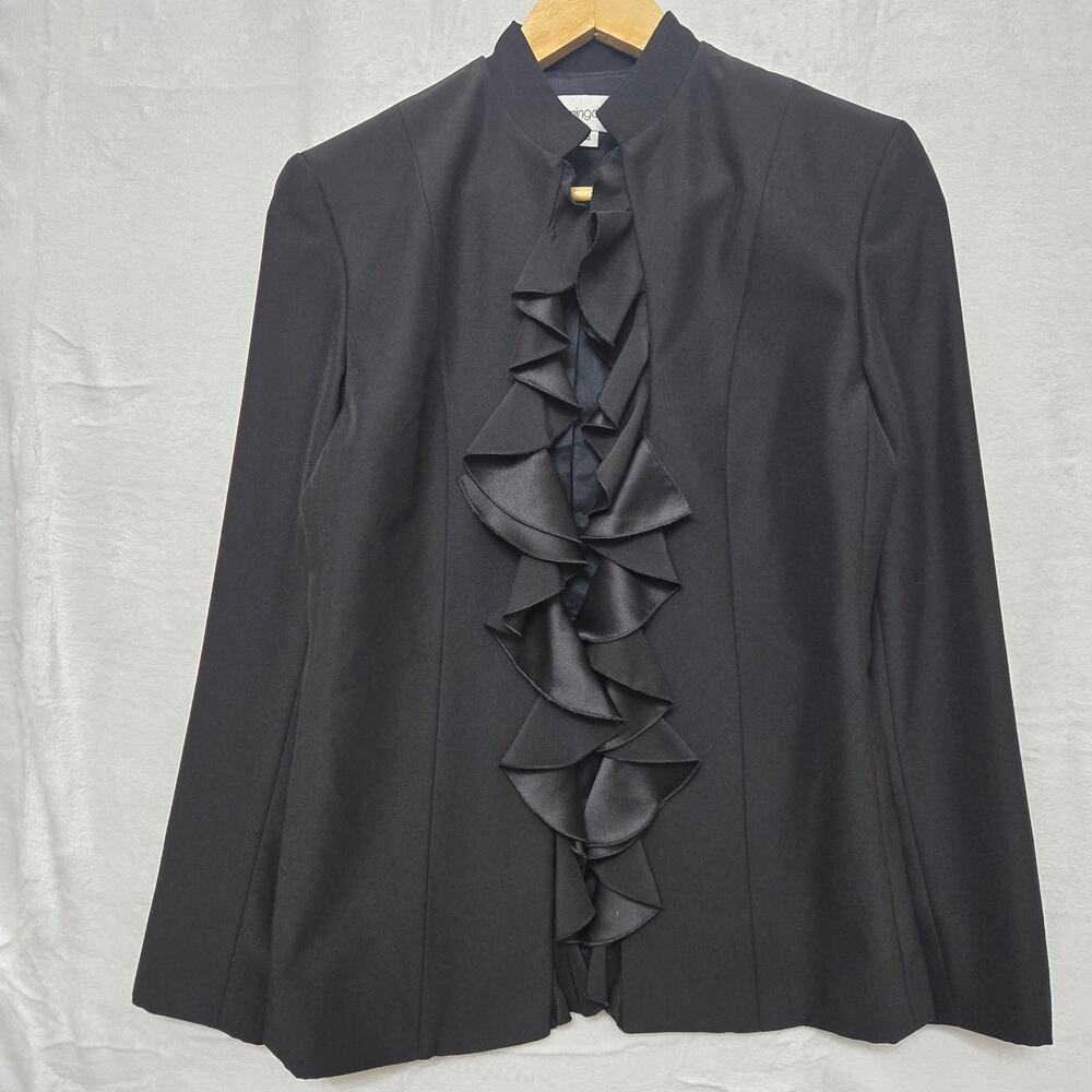 Bloomingdales Womens Vintage 90s Y2K Whimsigoth Ruffle Open Front Cardigan 4